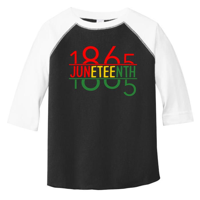 Emancipation Day Is Great With 1865 Juneteenth Flag Apparel Toddler Fine Jersey T-Shirt