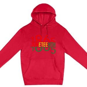 Emancipation Day Is Great With 1865 Juneteenth Flag Apparel Premium Pullover Hoodie