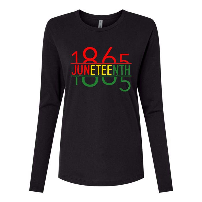 Emancipation Day is great with 1865 Juneteenth flag Womens Cotton Relaxed Long Sleeve T-Shirt