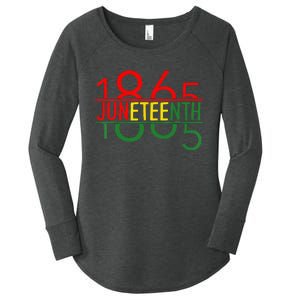 Emancipation Day is great with 1865 Juneteenth flag Women's Perfect Tri Tunic Long Sleeve Shirt