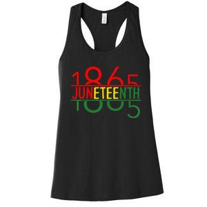 Emancipation Day is great with 1865 Juneteenth flag Women's Racerback Tank