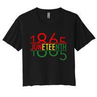 Emancipation Day is great with 1865 Juneteenth flag Women's Crop Top Tee