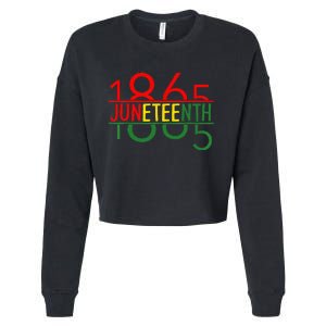 Emancipation Day is great with 1865 Juneteenth flag Cropped Pullover Crew