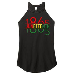 Emancipation Day is great with 1865 Juneteenth flag Women's Perfect Tri Rocker Tank