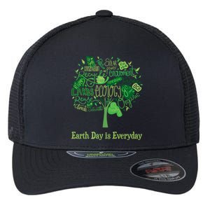 Earth Day Is Everyday Global Warming And Climate Graphic Gift Flexfit Unipanel Trucker Cap