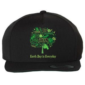 Earth Day Is Everyday Global Warming And Climate Graphic Gift Wool Snapback Cap