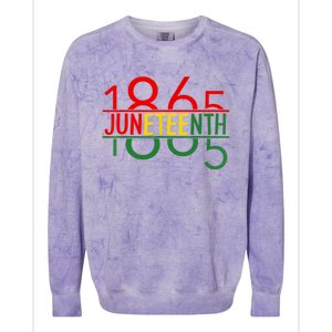 Emancipation Day Is Great With 1865 Juneteenth Flag Colorblast Crewneck Sweatshirt