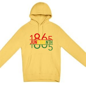 Emancipation Day Is Great With 1865 Juneteenth Flag Premium Pullover Hoodie