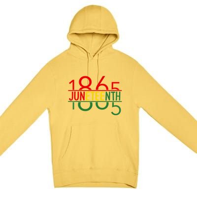 Emancipation Day Is Great With 1865 Juneteenth Flag Premium Pullover Hoodie