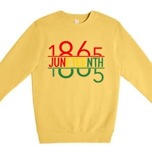 Emancipation Day Is Great With 1865 Juneteenth Flag Premium Crewneck Sweatshirt