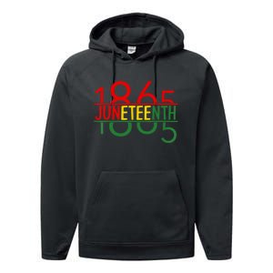 Emancipation Day Is Great With 1865 Juneteenth Flag Performance Fleece Hoodie