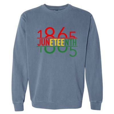 Emancipation Day Is Great With 1865 Juneteenth Flag Garment-Dyed Sweatshirt