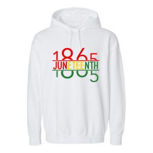 Emancipation Day Is Great With 1865 Juneteenth Flag Garment-Dyed Fleece Hoodie