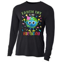 Earth Day is my Birthday Pro Environment Birthday Party Cooling Performance Long Sleeve Crew