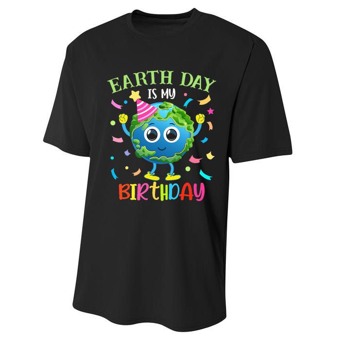 Earth Day is my Birthday Pro Environment Birthday Party Performance Sprint T-Shirt