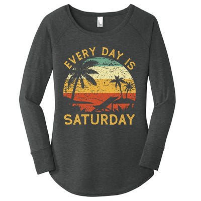 Every Day Is Saturday Funny Retirement Retired Women's Perfect Tri Tunic Long Sleeve Shirt