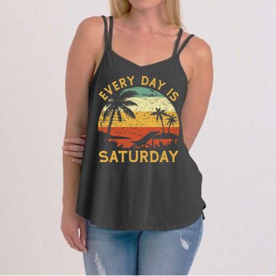 Every Day Is Saturday Funny Retirement Retired Women's Strappy Tank