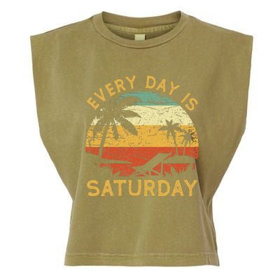 Every Day Is Saturday Funny Retirement Retired Garment-Dyed Women's Muscle Tee