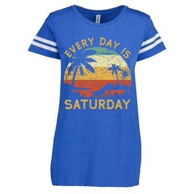 Every Day Is Saturday Funny Retirement Retired Enza Ladies Jersey Football T-Shirt