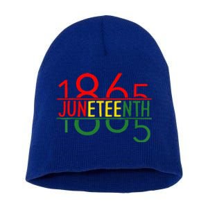 Emancipation Day is great with 1865 Juneteenth flag Short Acrylic Beanie