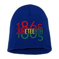 Emancipation Day is great with 1865 Juneteenth flag Short Acrylic Beanie