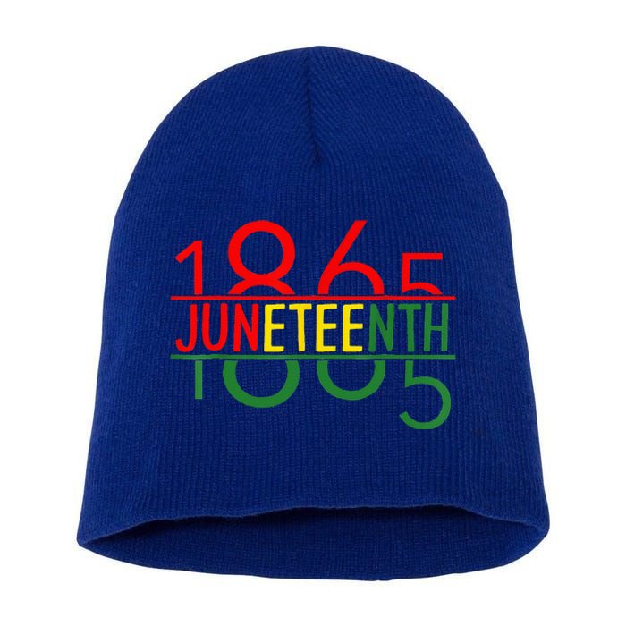 Emancipation Day is great with 1865 Juneteenth flag Short Acrylic Beanie