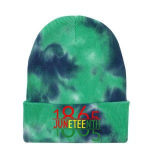 Emancipation Day is great with 1865 Juneteenth flag Tie Dye 12in Knit Beanie