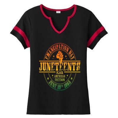 Emancipation Day Juneteenth 19Th 1865 Black American Freedom Ladies Halftime Notch Neck Tee