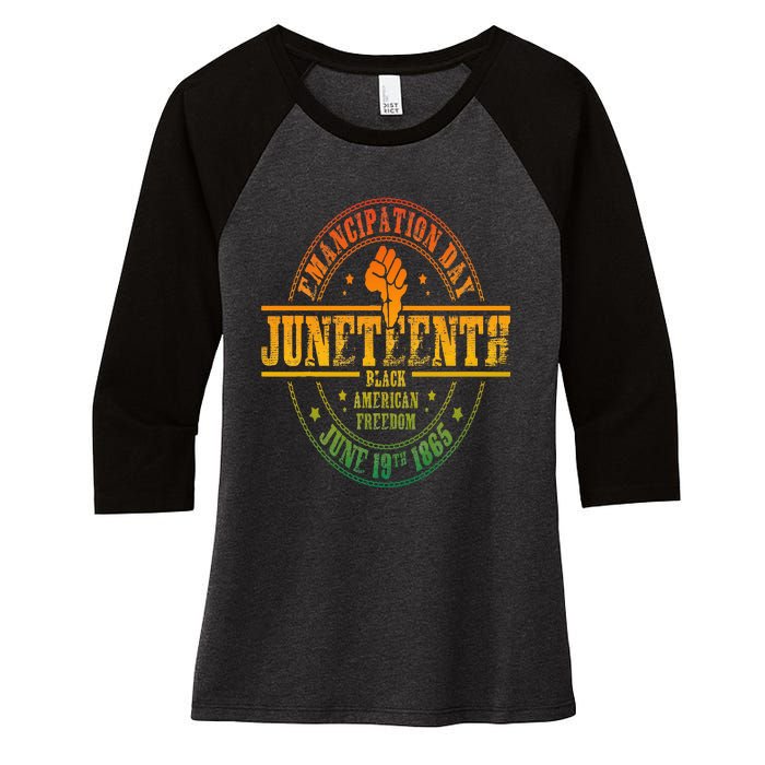 Emancipation Day Juneteenth 19Th 1865 Black American Freedom Women's Tri-Blend 3/4-Sleeve Raglan Shirt