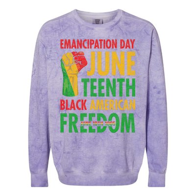 Emancipation Day Juneteenth Black American Freedom Men Women Colorblast Crewneck Sweatshirt