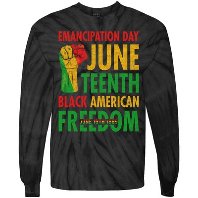 Emancipation Day Juneteenth Black American Freedom Men Women Tie-Dye Long Sleeve Shirt