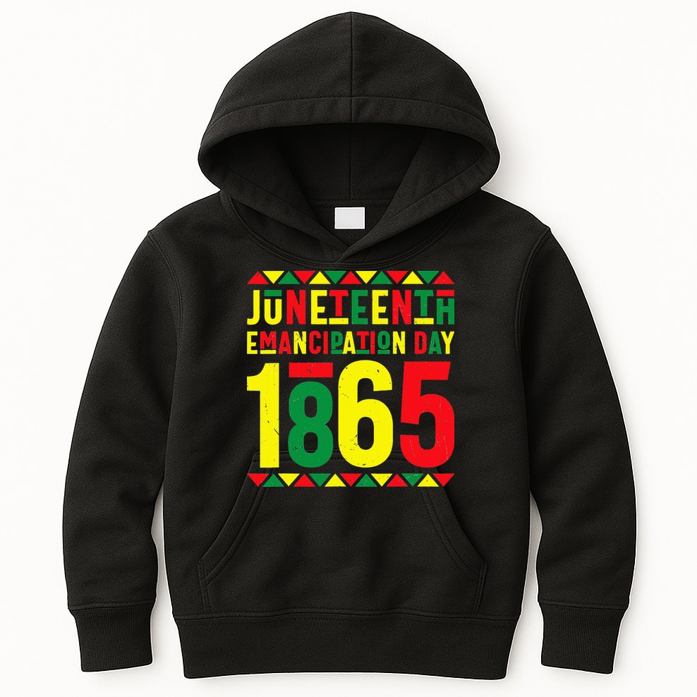 Emancipation Day Juneteenth African 1865 Freedom American Kids Hoodie