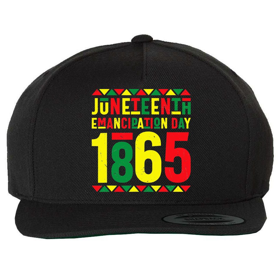 Emancipation Day Juneteenth African 1865 Freedom American Wool Snapback Cap