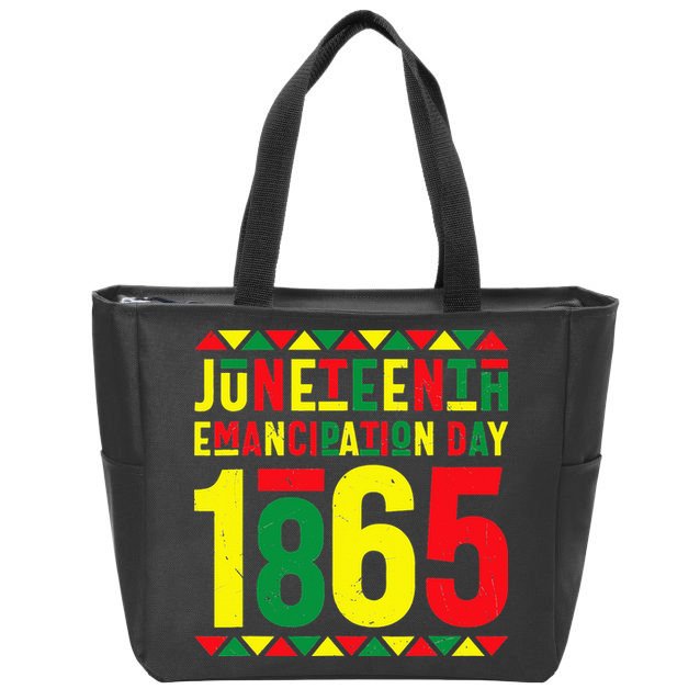 Emancipation Day Juneteenth African 1865 Freedom American Zip Tote Bag