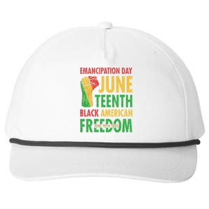 Emancipation Day Juneteenth Black American Freedom Snapback Five-Panel Rope Hat