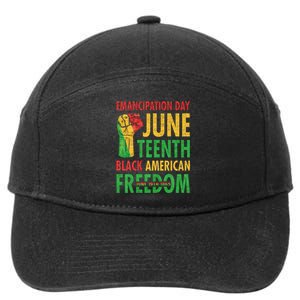 Emancipation Day Juneteenth Black American Freedom 7-Panel Snapback Hat