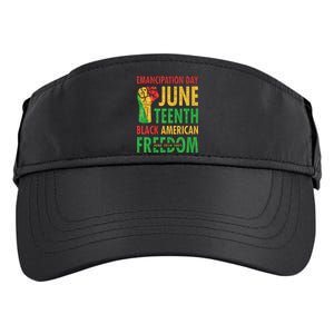 Emancipation Day Juneteenth Black American Freedom Adult Drive Performance Visor