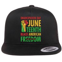 Emancipation Day Juneteenth Black American Freedom Flat Bill Trucker Hat