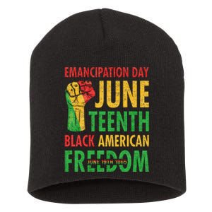 Emancipation Day Juneteenth Black American Freedom Short Acrylic Beanie