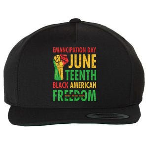 Emancipation Day Juneteenth Black American Freedom Wool Snapback Cap