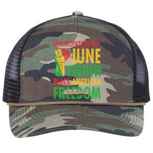 Emancipation Day Juneteenth Black American Freedom Retro Rope Trucker Hat Cap