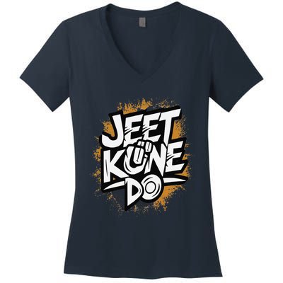 Emotional Damage Jeet Kune Do Jkd Mixed Martial Arts Women's V-Neck T-Shirt