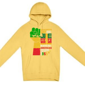 Ecipation Day Juneteenth Black American Freedom June 19th Funny Gift Premium Pullover Hoodie