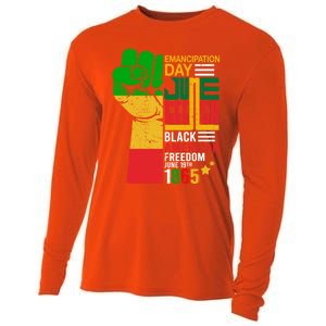 Ecipation Day Juneteenth Black American Freedom June 19th Funny Gift Cooling Performance Long Sleeve Crew