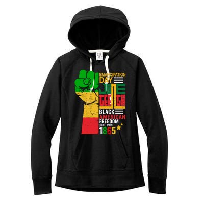 Ecipation Day Juneteenth Black American Freedom June 19th Funny Gift Women's Fleece Hoodie