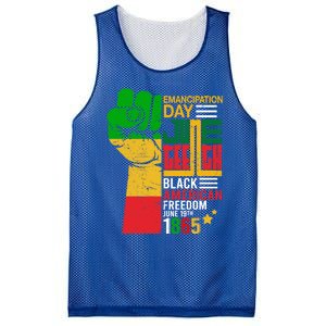 Ecipation Day Juneteenth Black American Freedom June 19th Funny Gift Mesh Reversible Basketball Jersey Tank