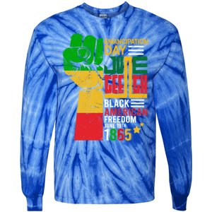 Ecipation Day Juneteenth Black American Freedom June 19th Funny Gift Tie-Dye Long Sleeve Shirt