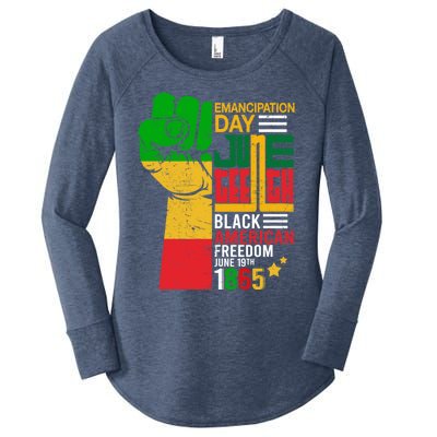 Ecipation Day Juneteenth Black American Freedom June 19th Funny Gift Women's Perfect Tri Tunic Long Sleeve Shirt