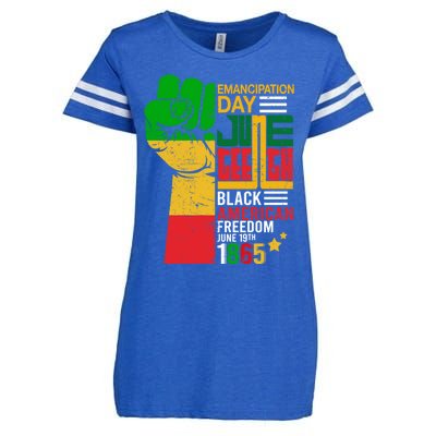 Ecipation Day Juneteenth Black American Freedom June 19th Funny Gift Enza Ladies Jersey Football T-Shirt