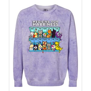 Every Day Kitten Cat My Medicine For Happiness Called Cats Colorblast Crewneck Sweatshirt